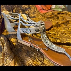Grey Jellypop Boho Sandals size 7